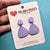 Laila Triangle Earrings on Studs - Matt Lilac