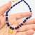 Agate Gemstone Bead Necklace - Royal Blue