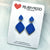 Earrings - Cleopatra Leaf Drops in Blue