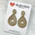 Earrings - Cleopatra Teardrop Earrings Tan Stone