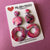 Earrings - Pink Water Colour Lulu Large Dangles