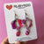 Earrings - Pink Water Colour Grace Flower Drops