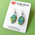 Earrings - Blue Green Water Colour Ovals