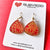 Hand Painted Acrylic Earrings - Red Japanese Floral Fergie Drop on French Hooks