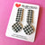 Earrings - Houndstooth Large Statement Exclamation Earrings