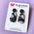 Earrings - Pastel on Black Statement Oblong Drops