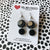 Earrings - Classic Black 3-Tier Drops with Silver