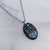 Pendant - Glitter Oval Pendant & Chain - Abalone Grey