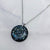 Pendant - Glitter Round Pendant & Chain - Abalone Grey