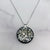 Pendant - Glitter Round Pendant & Chain - Champagne Silver Glitter