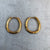 Huggie Hoop Earrings Egg 20mm - Gold