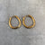 Huggie Hoop Earrings Egg 20mm - Gold