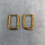 Rectangle Hoop Earrings 20mm - Gold