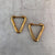 Triangle Hoop Earrings 15mm - Gold