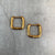 Huggie Hoop Square Earrings 14mm - Gold