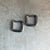 Huggie Hoop Square Earrings 14mm - Silver