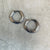 Huggie Hoop Earrings Hexagon 15mm - Silver