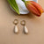 Howlite Gemstone Teardrop Earring Charms - Cream