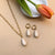 Howlite Gemstone Teardrop Earring Charms - Cream