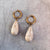 Howlite Gemstone Teardrop Earring Charms - Cream