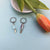 Pearlescent Crystal Bead & Feather Earring Charms - Silver