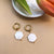 Hexagon Shell Earring Charms - Natural