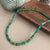 Agate Gemstone Bead Necklace - Jade Green