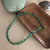 Agate Gemstone Bead Necklace - Jade Green