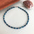 Agate Gemstone Bead Necklace - Teal Blue