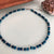 Agate Gemstone Bead Necklace - Teal Blue