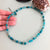 Agate Gemstone Bead Necklace - Light Turquoise Blue