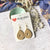 Earrings - Cleopatra Teardrop Earrings Tan Stone on French Hooks