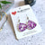 Holographic Glitter Laila Triangle Earrings on French Hooks - Purple