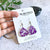 Holographic Glitter Laila Triangle Earrings on French Hooks - Purple