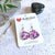 Holographic Glitter Laila Triangle Earrings on French Hooks - Purple