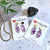 Holographic Glitter Diane Drop Earrings with Mirror Studs - Purple