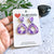 Hand Painted Acrylic Maria Triangle Cutout Earrings - Purple Swirls