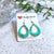 Acrylic Teardrop Cutout Earrings with French Hook - Turquoise Blue