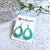 Acrylic Teardrop Cutout Earrings with French Hook - Turquoise Blue