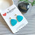 Turquoise Ombre - Hand Painted Acrylic Natalie Triangle Drop Earrings on Ball Studs