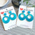 Turquoise Ombre - Hand Painted Acrylic Retro Chloe Hoop Earrings