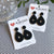 Earrings - Cleopatra Teardrop Earrings Black