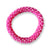 Glass Bead Cluster Bracelet - Pink