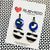 Earrings - Blue Pop Art 01