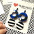 Earrings - Blue Pop Art 02