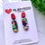 Earrings - Jackson Pollock Red Small Pill Shape Drops