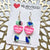 Earrings - Tropical Oasis Heart and Oval Drops on Hooks