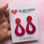 Earrings - Crimson Kisses Shiny Cerise Teardrops with Matt Red Studs