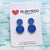 Earrings - Classic Blue Small Round Drops