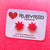 Earrings - Coral Pink Textured Modern Splash Studs